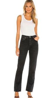 AGOLDE Lana Straight in Haywire Black Denim Jeans Size 25 92