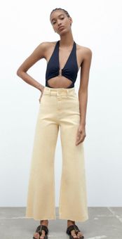 ZARA High Waisted Sailor Jeans Yellow Size 2 - $79 (20% Off Retail) New  With Tags - From Fashion