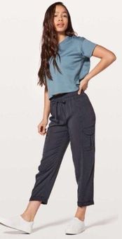 Lululemon Move Lightly Pants Sporty Performance Ankle Crop Cargo Pant Gray  Sz 6 - $37 - From Scarlet