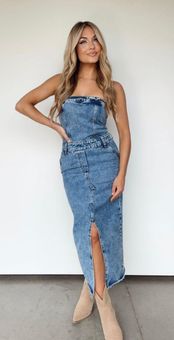 Lane 201 Denim Tube Midi Dress - $38 (51% Off Retail) New With