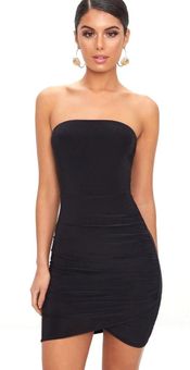 Pretty little thing hot sale black bandeau dress