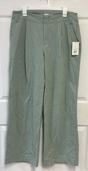 A New Day High-Rise Wide Leg Pleated Pants Olive Green Women's