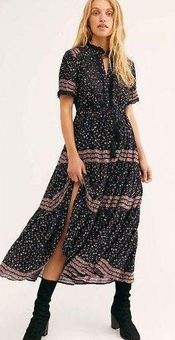 Free people rare store feeling floral maxi dress