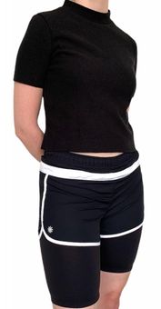 Athleta Hana 2-in-1 Black & White Running Shorts Multiple Size XS