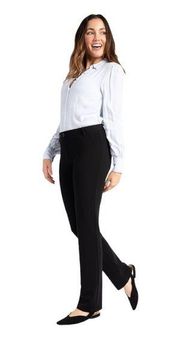 Betabrand classic Dress Pant Yoga Pant Straight Leg Black size L