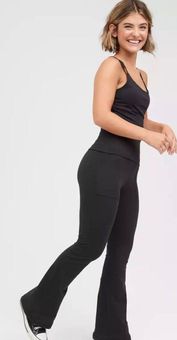 Aerie XS REGULAR OFFLINE By The Hugger High Waisted Foldover Flare Legging  BNWTS. Black - $37 (32% Off Retail) New With Tags - From Delilahs