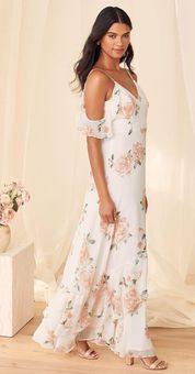 Lulus Take You There Ivory Floral Print Maxi Dress Multiple - $50 - From  Maria