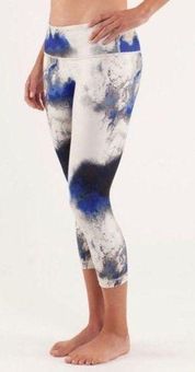 Lululemon Milky Way Multi Wunder Under Crop Leggings Size 10 US