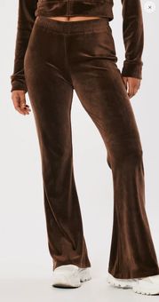 Hollister Brown Velvet Ultra High Rise Flare Pants Size XS - $32