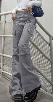 flare low waist flare cargo pants grey Gray Size M - $20 (20% Off Retail) -  From dd