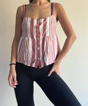 Red Striped Tank Top