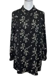 L'Academie The Swing Dress in Ditsy Blossom Shirt Button Front Floral Size S