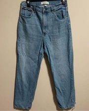 Abercrombie & Fitch Curve Love Ultra High Rise Ankle Straight Jeans Size 10 (30)