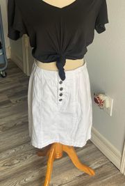 White Denim Skirt