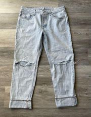 Rag & Bone Rosa Mid Rise Boyfriend Jeans with holes size 30 Rochelle