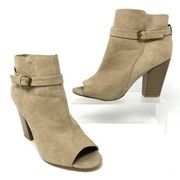 Penny Loves Kenny Women's Ankle Boots Size 7.5 Tan Cut Out Heel