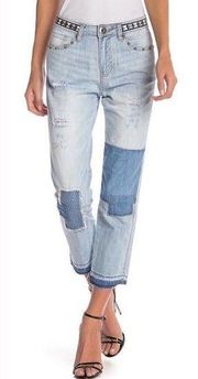 Desigual Patchwork Relaxed Fit Jeans