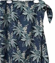 Tommy Bahama Silk Wrap Tropical Print Skirt Womens Sz Med Blue Hawaiian Floral