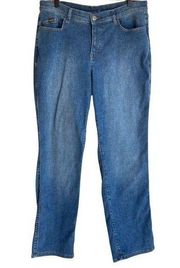 Kuhl | 10" Kontour Flex Denim Straight Outdoor Midwash Jeans | Size 14