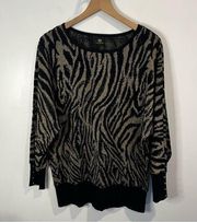 Women’s | JM Collection Zebra Print Sweater | XL