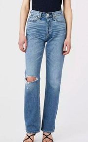 New! rag & bone Alex Straight Delavan High Rise Rigid Jean