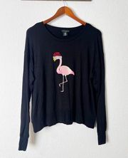 Cynthia Rowley Sequined Flamingo Sweatshirt