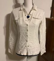 Vanilla Star White Snap Western Style Shirt