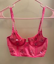 Pink Butterfly Corset Top