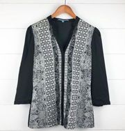 Antonio Melani Black & White Paisley Blouse Size XS