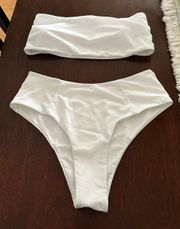 White High Waisted Bikini