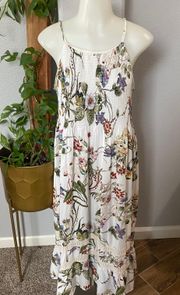 Multi-Color Floral Tank Dress Size Large