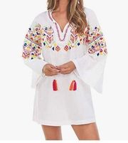 Mudpie NWT tunic blouse top embroidered relax fit size M