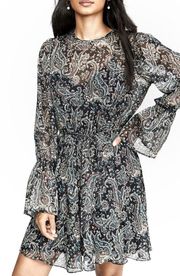 NWT  Manning Long-Sleeve Paisley Dress