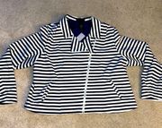 NWT fully lined stretchy blue/white striped Lane Bryant blazer w/pockets size 24
