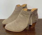 Vionic Womens Side Zip Ankle Booties Gray Size 8.5