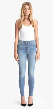 Mother Jeans The Fly Cut Stunner Ankle Fray Denim Final Frontier Size 26