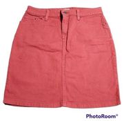 L.L. Bean Women's Favorite Fit Comfort Trail Skirt Preppy Casual Red Size 6P