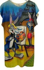 Vintage 1985 Looney Tunes Warner Bros Bugs Bunny France Jodie Arden Night Shirt