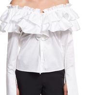 Opening Ceremony Sateen Ruffled Top