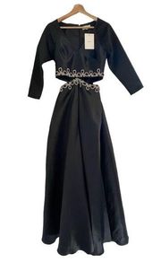 NWT A.L.C V-Neck Crystal Embroidered Maxi Nigh Gown Dress