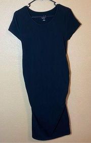 Black maternity dress, Isabel Maternity by Ingrid & Isabel, Medium ruched side