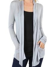 Zenana Outfitters Gray Lightweight Cardigan Size X-Large