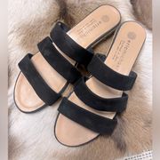 Eric Michael black suede sandals size 8.5