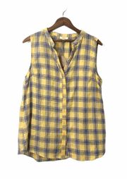 NWT Plaid sleeveless Blouse