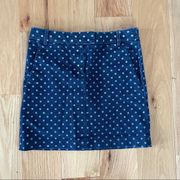 J. Crew Polka Dot Denim Skirt Size 00