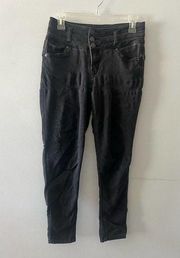 Wallflower Skinny Jeans High Rise Triple Button Black Size 5