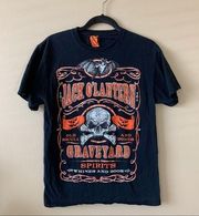 ✨ Happy Halloween Black Jack O Lantern Skull Graphic Shirt Medium