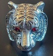 Vintage tiger head ring size 9