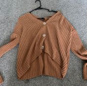 Brown Button Sweater