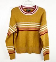 JESSICA SIMPSON Rai Striped Crewneck Long Sleeves Sweater, Size Large